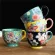 Creative Ceramic Hand-Painted Relief Breakfast Milk Coffee Cup Kitchen Drinkware Porcelain Water Mug Large Capacity Coffee Mug