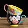 Creative Ceative Ceramic Hand-Painted Relief Breakfast Milk Coffee Cup Kitchen Drinkware Porcelain Water Mug Large Capacity Coffee Mug