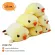 Duck doll, yellow hugs, size 35 cm