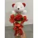 ตุ๊กตาหมีสีขาว พร้อมดอกกุหลาบสีแดง ช่อทรงกรวย