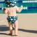 BUMKINS swimming trunks come with a hat. Swim Set has a site 6, 12, 18, 24 months.