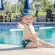BUMKINS swimming trunks come with a hat. Swim Set has a site 6, 12, 18, 24 months.
