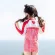 ชุดว่ายน้ำเด็กผู้หญิง Shuai Zaiwei ชุดทูพีซลายหงส์น้อยผ้าใส่สบายดีไซน์ลายรักไม่ซ้ำใครเต็มไปด้วยความสปอร์ตท้าแดดเย็น