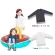 Kidsumplay Zip-up Rashguard that the long-sleeved water has a UV face zipper for children.