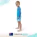 Piping Hot เสื้อว่ายน้ำเด็กเล็ก ชาย แขนยาวมีซิปหน้า กันรังสียูวี UPF50 สี BLUE Piping Hot แบรนด์ชั้นนำจากออสเตรเลีย