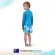 Piping Hot เสื้อว่ายน้ำเด็กเล็ก ชาย แขนยาวมีซิปหน้า กันรังสียูวี UPF50 สี BLUE Piping Hot แบรนด์ชั้นนำจากออสเตรเลีย