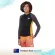 Piping Hot เสื้อว่ายน้ำเด็กชายแขนยาวมีซิปหน้า กันรังสียูวี UPF50 สีดำ Piping Hot แบรนด์ชั้นนำจากออสเตรเลีย