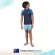 Piping Hot เสื้อว่ายน้ำเด็กชายแขนสั้นมีซิปหน้า กันรังสียูวี UPF50 สี NAVY Piping Hot แบรนด์ชั้นนำจากออสเตรเลีย