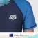 Piping Hot เสื้อว่ายน้ำเด็กชายแขนสั้นมีซิปหน้า กันรังสียูวี UPF50 สี NAVY Piping Hot แบรนด์ชั้นนำจากออสเตรเลีย