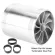 64mm/2.5in Car Air Intake Turbonator Dual Fan Turbine Super Charger Gas Fuel Saver Turbo Aluminum Alloy Rubber