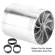 64mm/2.5in Car Air Intake Turbonator Dual Fan Turbine Super Charger Gas Fuel Saver Turbo Aluminum Alloy  Rubber