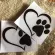 2 pieces, cute, peach, heart, sticker, cartoon car, animal carrier, love cats, love pets, car, peeling 3D, animal, printed footprints