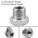 Areyourshop 1 Pcs Stainless Steel 1/2-28 To 13/16-16 Oil Filter Threaded Screw Adapter Car Oil Filter Threaded Screw