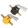 2pcs Blackyellow 1/4'' 6mm Straight Fuel Gas Cut Off Shut Off Valve Switch