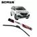 Sorwe 2 pairs of WiPER BLADE, the latest rubber, smooth, smooth, clean, wipering, second -shaped bone.