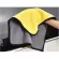 Yellow car towel, gray, car wash, microfiber fabric, size 30x30, genuine, special thick