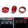 3pcs Ac Ring Knob Set Red Aluminum For Subaru Impreza Wrx/sti Accessories
