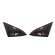 1 Pair Side Air Vent Window Louver Cover Gloss Black For Honda Civic -20 Made Of High Quality Abs Plastic Material