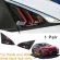 1 Pair Side Air Vent Window Louver Cover Gloss Black For Honda Civic -20 Made Of High Quality Abs Plastic Material