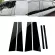 For Honda Accord 2008-window Pillar Post Cover Pc Plastic Set Decorative Exterior Moulding Black 6pcs