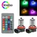 Otolampara 16 color RGB H11/H8/H9 LED lamp with wireless IR remote control for fog lights, driving 27smd 5050 dc 12V 800LM