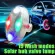 OTOLAMPARA 4 ชิ้นรถกันน้ำพลังงานแสงอาทิตย์ LED วาล์วหมวกไฟแฟลชขอบล้อสำหรับรถยนต์ตกแต่งที่มีสีสันบรรยากาศโคมไฟหัวฉีดหมวก