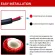 Ota Latharak, car door, decoration, welcome, flash, flash, light, safety, direct current 12V 120cm, open a warning to bring the environment, lamp, strip