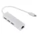 USB Type C to USB 3.0 3-Port Hub with RJ45 Gigabit Ethernet Port Port Adapter Networ Card USB LAN for Macbo Windo