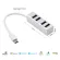 USB C Hub Ultra Slim USB-C Adapter with 4 USB 3.0 Ports for Macbo Pro Google Chromebo Pixeo USB Type C Hub