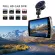 เครื่องบันทึกการขับขี่ขนาด 4 นิ้ว HD 1080P เลนส์คู่ด้านหน้าและด้านหลังการมองเห็นวิดีโอในเวลากลางคืนพร้อมภาพย้อนกลับ G sensor car DVR
