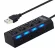 FFFAS 40cm B USB 2.0 Divider Independent Switch 4 Ports Interf Hub R USB HUB HUB for Eyboard Mouse USB DIS Fan MP3