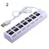 USB HUB 2.0 Hi Speed ​​7 Port Hub Splitter with On/Off Switch Multi Power Adapter Hi Speed ​​Hub for PC R Accessories