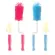 Silicone bottle brush+sponge Straight handle/rotating 360 degrees