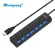7 Port USB 2.0 Hub High Speed ​​Power Cable with LED Light Indicator On/Off Sharing Switch Adapter for PC Desk Lap
