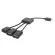 3 In1 Male to Female Dual Micro USB 2.0 Host OTG HUB Adapter Cable for Samsung Compatible with Keyboard Mouse Card Reader