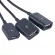 3 In 1 Micro Usb Hub Male To Female Double Usb 2.0 Host Otg Adapter Cable Converter Extender Universal For Mobile Phones Black