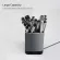 Vaydeer Usb Pen Holder Dark Silver Aluminum Pen Pencil Holder With 4 Usb 2.0 Ports