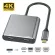 Type C To Dual Hdmi 4 In 1 Type C Docking Station 4k Hd Adapter Compatible With Pd Converters Used For Laps Tv Monitors