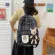 Women's backpack/Striped School Bag Female Korean Student Backpack Plackpack