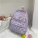 กระเป๋าเป้ผู้หญิง/Fresh small lattice soft girl fashion backpack travel shopping leisure canvas shoulder female school bag