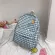 กระเป๋าเป้ผู้หญิง/Fresh small lattice soft girl fashion backpack travel shopping leisure canvas shoulder female school bag