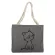 Fashion Canvas Shoulder Bag Cat and Cat Printing Portable Shopping Bag Leisure Fan Linen Shopping Portable Canvas Bag Custom