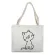 Fashion Canvas Shoulder Bag Cat and Cat Printing Portable Shopping Bag Leisure Fan Linen Shopping Portable Canvas Bag Custom