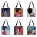 Fashion Black Hair Girl Painting Print Bag for Women Casual Tote Ladies Shoulder Bag Foldable Shopping Bag Outdoor Beach Bags
