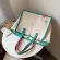กระเป๋าสะพาย Contrasting color canvas bag ladies handbag Korean art canvas shopping bag shoulder bag