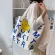 กระเป๋าสะพาย Korean casual letters smiley face canvas bag hand carry shoulder bag tote bag