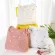 Simple Girls Lace Mesh Printing One-Shoulder Canvas Bag Casual Large-Capacity Cloth Bag Tote Bag