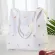 Simple Girls Lace Mesh Printing One-Shoulder Canvas Bag Casual Large-Capacity Cloth Bag Tote Bag