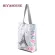 Miyahouse Canvas Oulder Bag Women Tote Handbag Eiffel Tower Princed Ca Totes Fe Beach Bolsa Fina