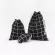 eTya Travel Cosmetic Bag Plaid Printing Women Makeup Case Cosmetics Drawstring Pouch Fashion Cotton line Storage Toiletry Bag